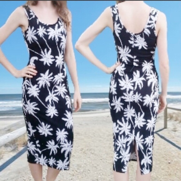 GIANNI BINI Palm Tree Print Dress - Picture 2 of 7